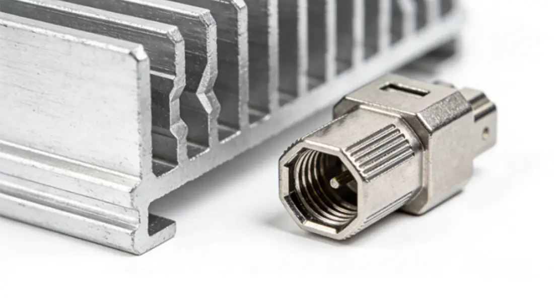 Aluminum heat sink and zinc die casting component for industrial applications