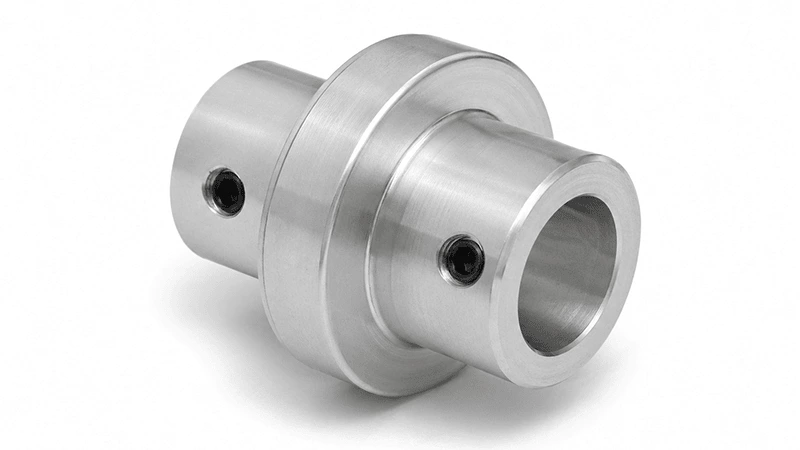 CNC Turned Aluminum Shaft Coupling