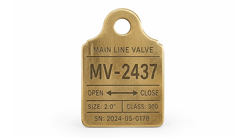 Brass Valve Tag