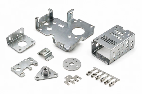 Custom sheet metal stamping parts including brackets, enclosures and precision stamped metal components for industrial applications