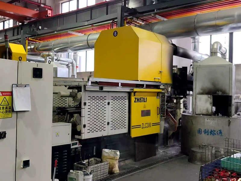 Die casting production cell for aluminum metal components