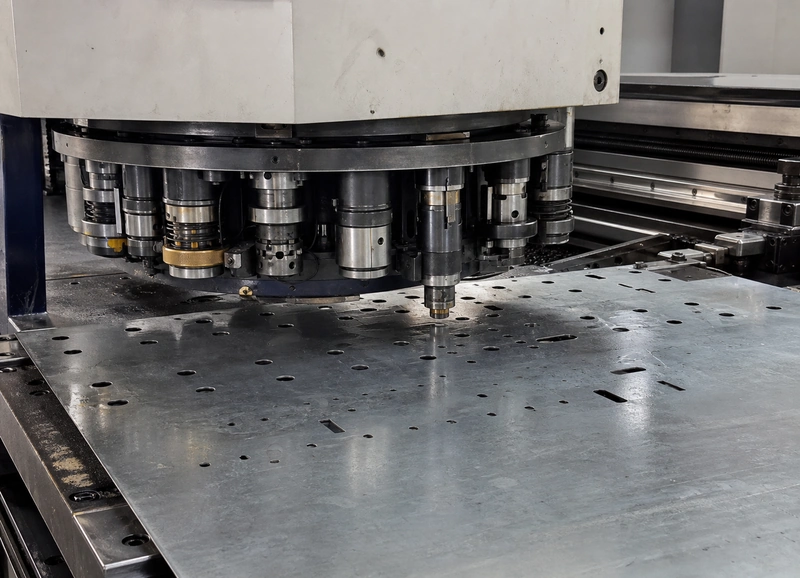 CNC turret punching of precision sheet metal by Tongyong Hardware