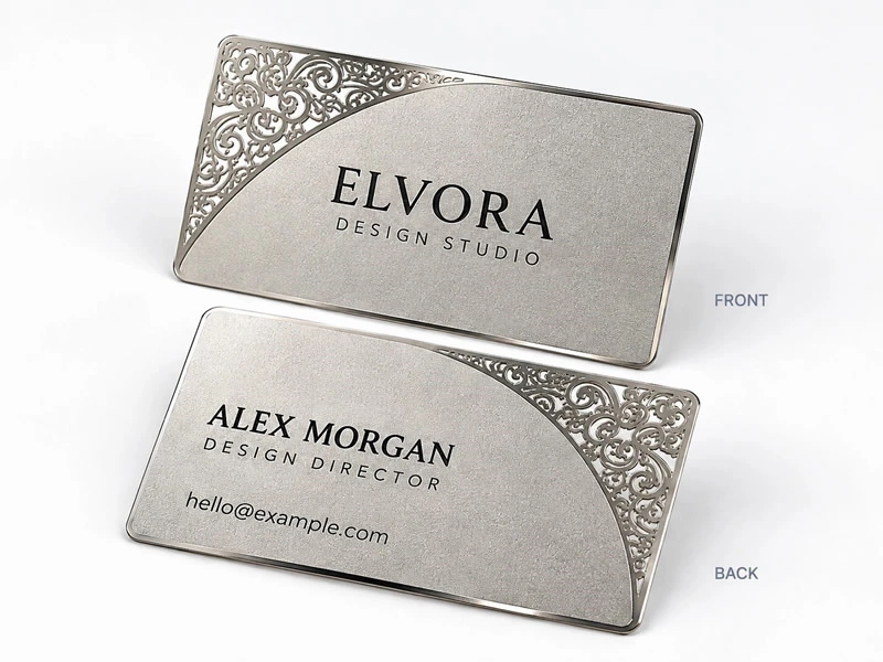 Double-Sided Laser Etching for Metal Business Cards