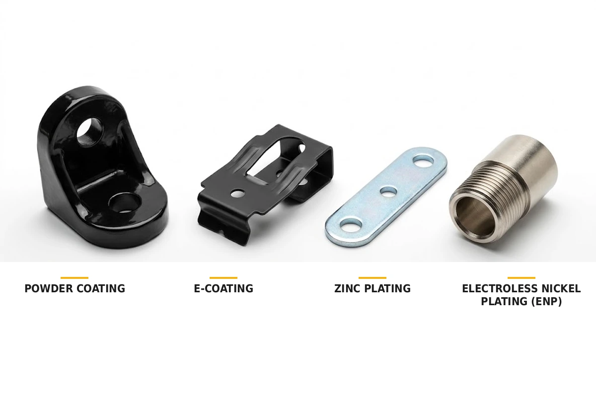 Metal surface finishing processes including powder coating, e-coating, zinc plating and electroless nickel plating 3. 正文图 2